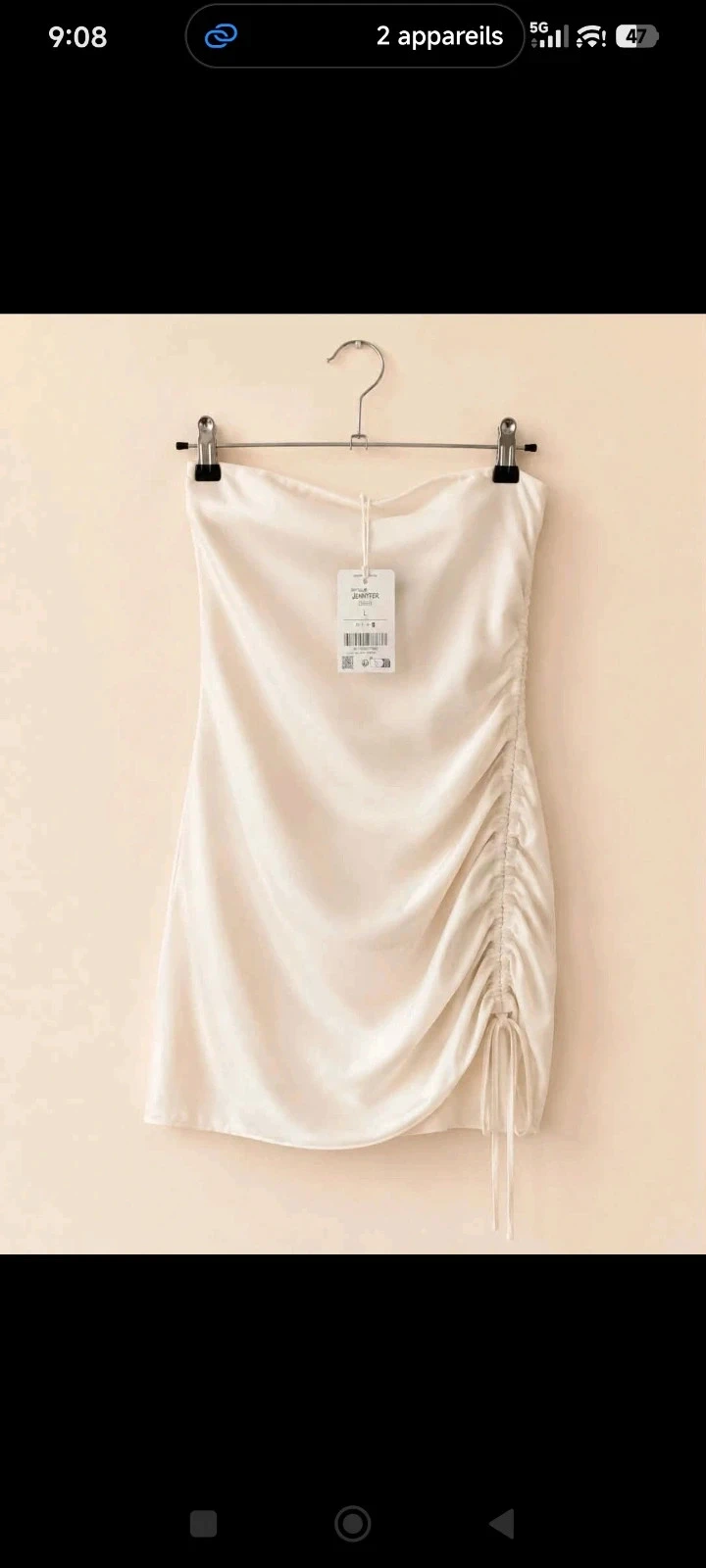 Vestido bustier acetinado branco novo tamanho L – photo 2